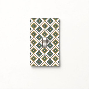 Diamante in green light switch cover