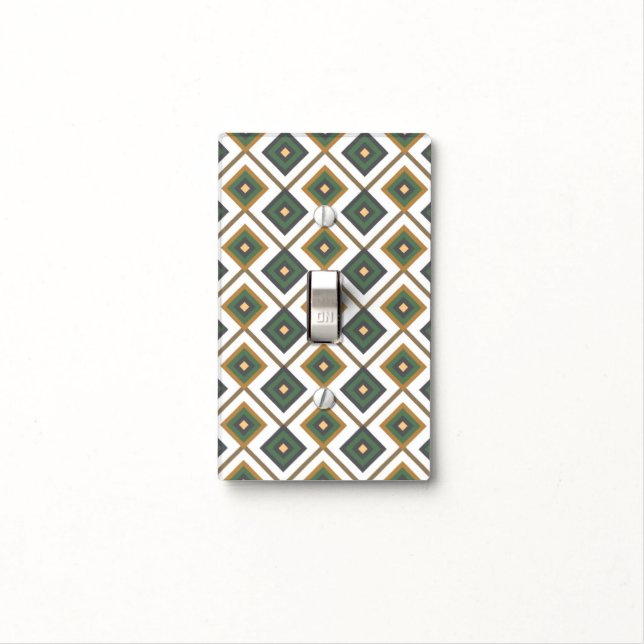 Diamante in green light switch cover (In Situ)