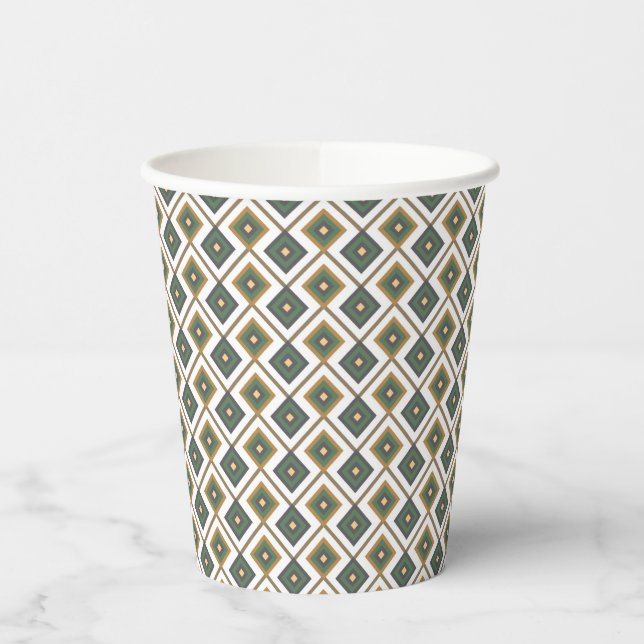 Diamante in green paper cups (Left)