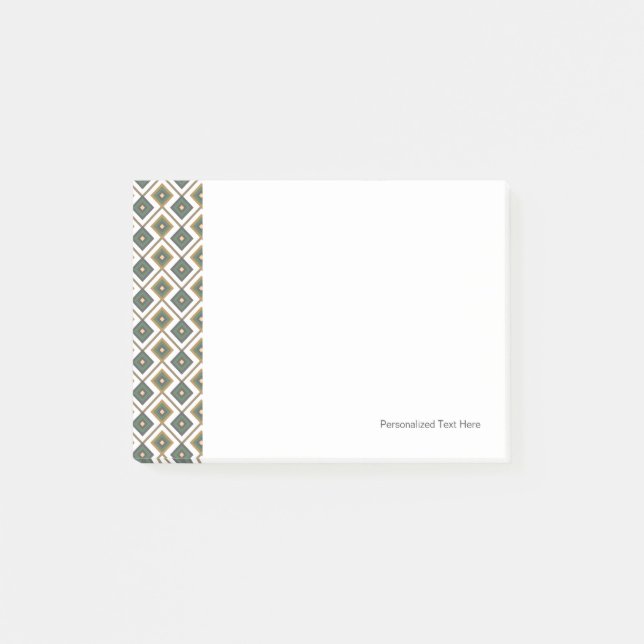 Diamante in green post-it notes (Front)