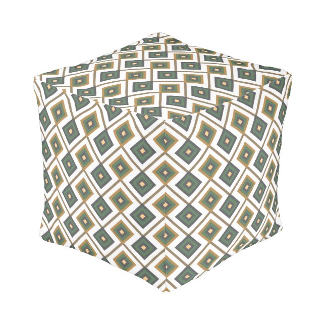 Diamante in green pouf (Angled Front)