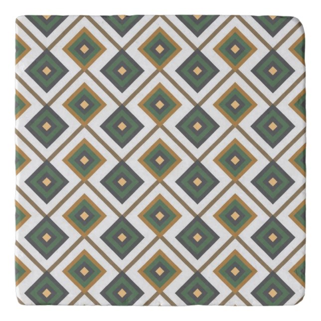 Diamante in green trivet (Front)
