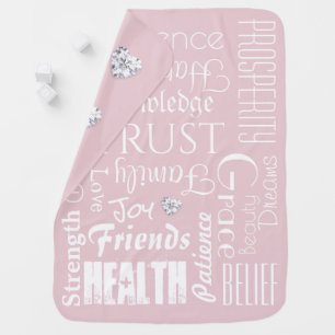 Diamods ♦ Love and Wonderful Wishes Baby Blanket