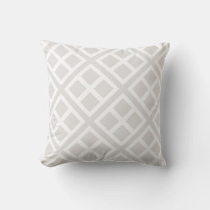 Diamond4 [gray] - Japanese Traditional Pattern Throw Pillow