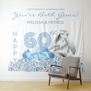 Diamond 60th Anniversary Backdrop