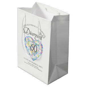 Diamond 60th anniversary custom jewelry gift bag