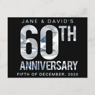 Diamond 60th Anniversary Party Postcard