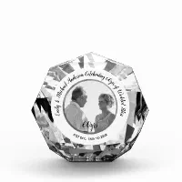 Diamond 60th PHOTO Wedding Anniversary Gem Acrylic Award, Zazzle