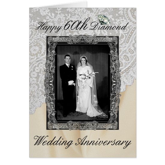 Diamond 60th Wedding Anniversary Elegant Card