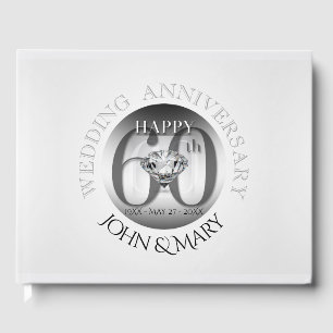 Diamond 60th Wedding Anniversary Guest Book