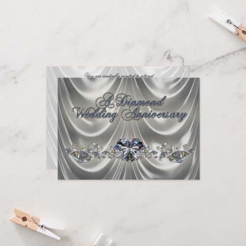 Diamond 60th Wedding Anniversary Invitation