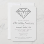 Diamond 60th Wedding Anniversary Invitation at Zazzle