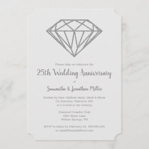 Flourish 60th Diamond Wedding Anniversary Invite, Zazzle in 2023