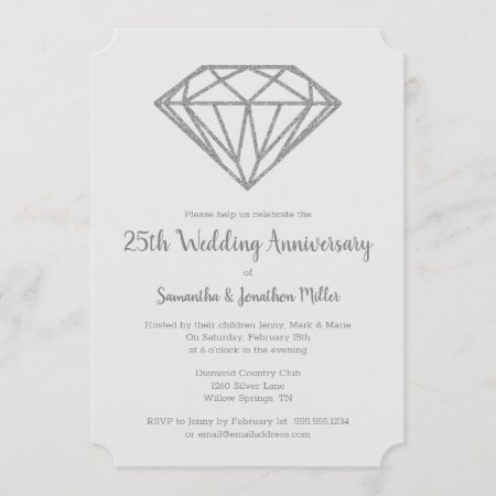 Diamond 60th Wedding Anniversary Invitation