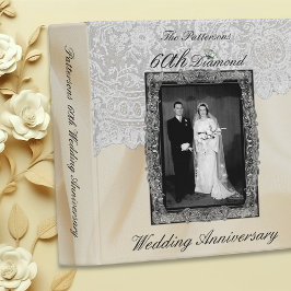 Diamond 60th Wedding Anniversary Photo Album 3 Ring Binder