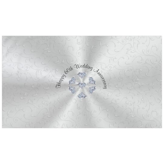 Diamond 60th Wedding Anniversary Table Decorations Tablecloth