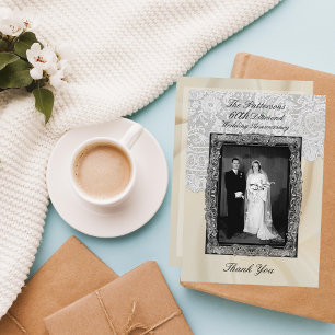 Diamond 60th Wedding Anniversary Thank You Card