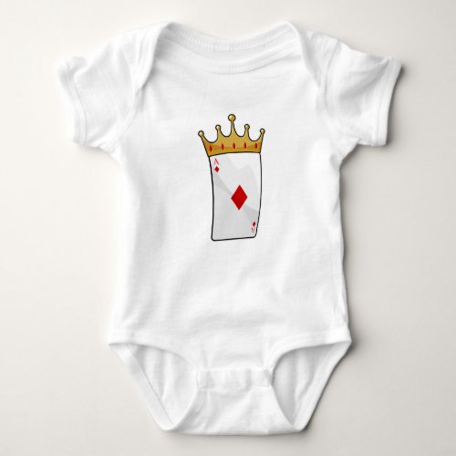 Diamond Ace with King Crown Baby Bodysuit
