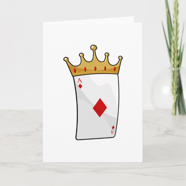 Diamond Ace with King Crown Card (Front)