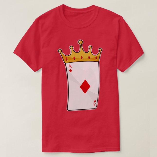Diamond Ace with King Crown T-Shirt (Design Front)