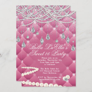 Diamond and Bling Party Invitations