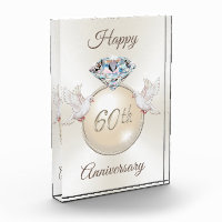 Diamond and Doves 60th Wedding Anniversary Gifts