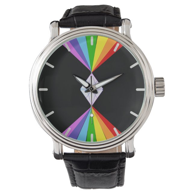 Diamond and Rainbows on Black Watch (Front)