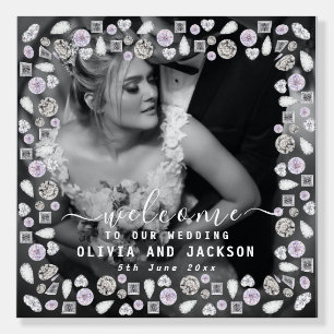 Diamond and Silver Wedding Party  Foam Board