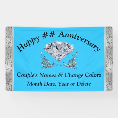 personalized anniversary banner your text colors banner zazzle com
