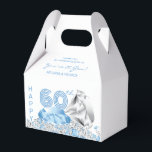 Diamond Anniversary Favor Boxes<br><div class="desc">Blue and White Diamonds.</div>