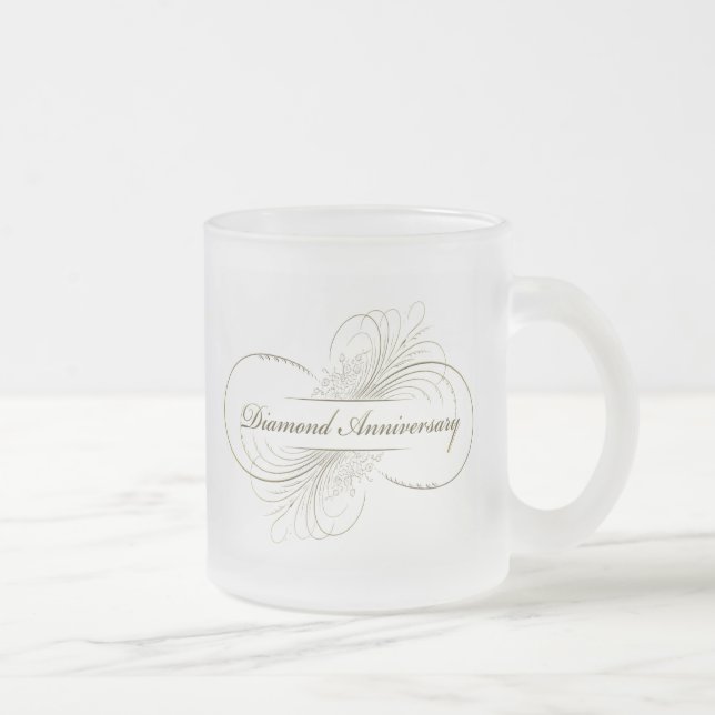Diamond anniversary frosted mug (Right)