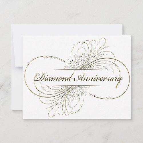 Diamond anniversary personalized invitations