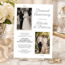 Diamond Anniversary Then & Now Photo Wedding