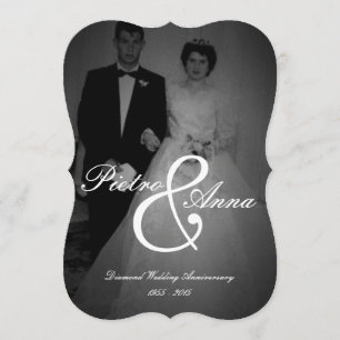 Diamond Anniversary with Vintage Me Bracket Edge Invitation