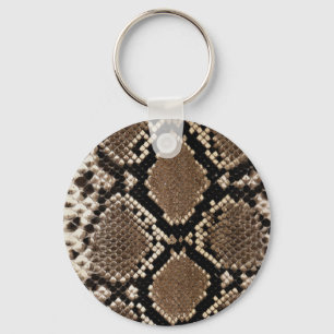 Diamond Back Rattlessnake Skin Keychain