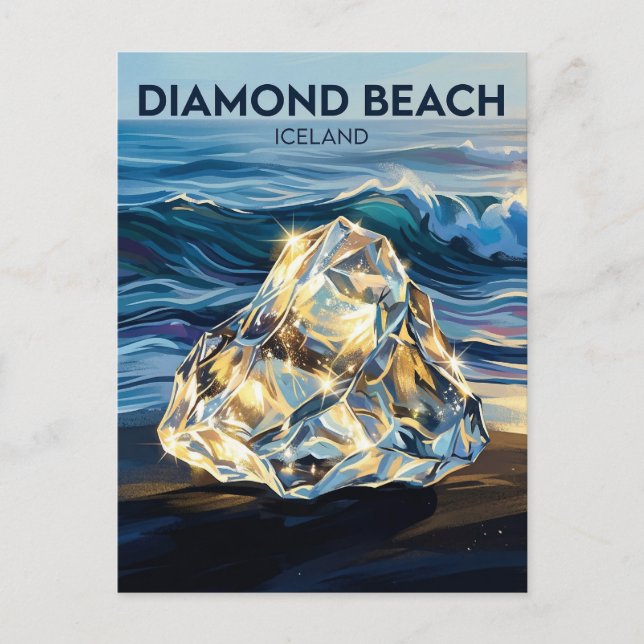 Diamond Beach Iceland Postcard (Front)