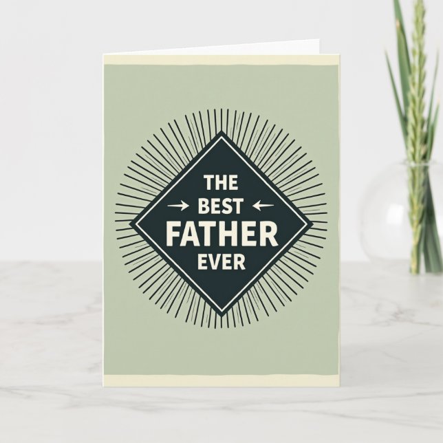 Diamond Best Father Ever Card (Front)