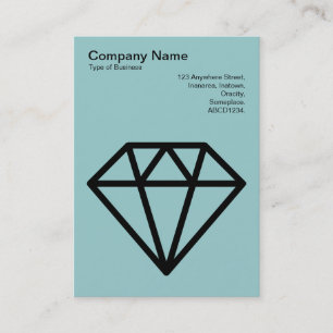 Diamond - Black on Light Blue Gray Business Card