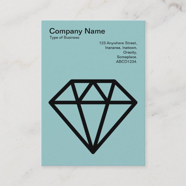 Diamond - Black on Light Blue Gray Business Card (Front)