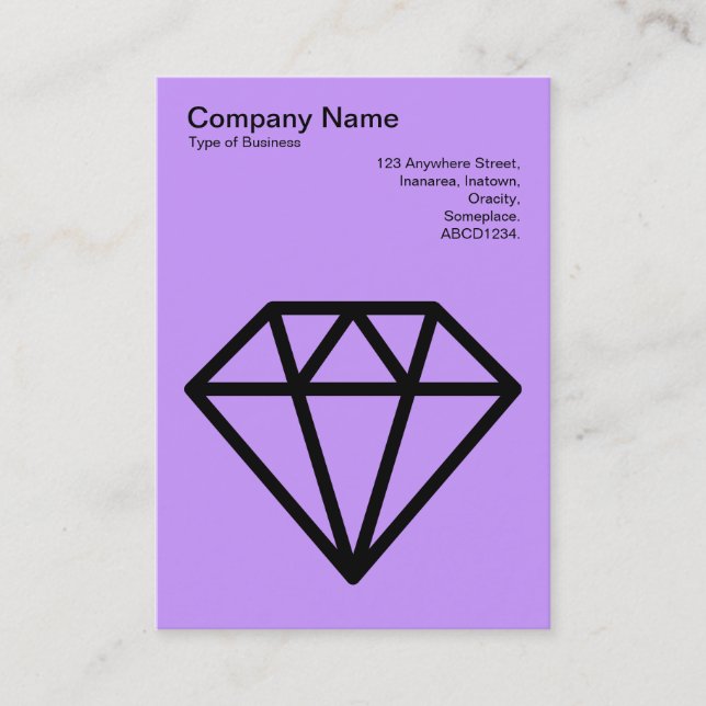 Diamond - Black on Lilac Business Card (Front)