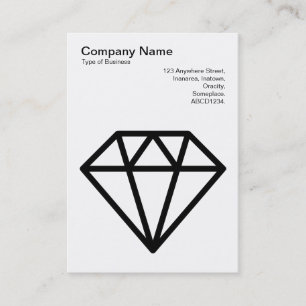 Diamond - Black on White Business Card