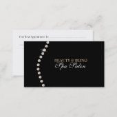 Diamond Bling Beauty Black Spa Salon Business Card (Front/Back)