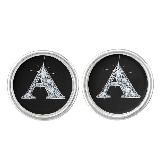 "Diamond Bling" Cufflinks (Front)