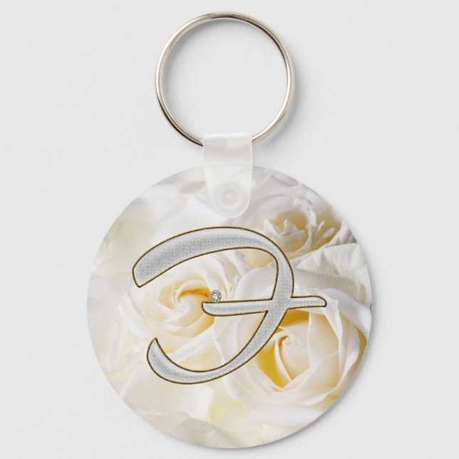 Diamond Bling F Keychain (Front)