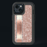 Diamond Bling Glitter Calligraphy Name Rose Gold  iPhone 13 Case<br><div class="desc">Any glitter or diamonds in design are photos and simulated. This design may be personalized in the area provided by changing the photo and/or text. Or it can be customized by clicking Personalize this Template and then choosing the click to customize further option and delete or change the color of...</div>