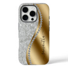Diamond Bling Gold Metal Personalized Script