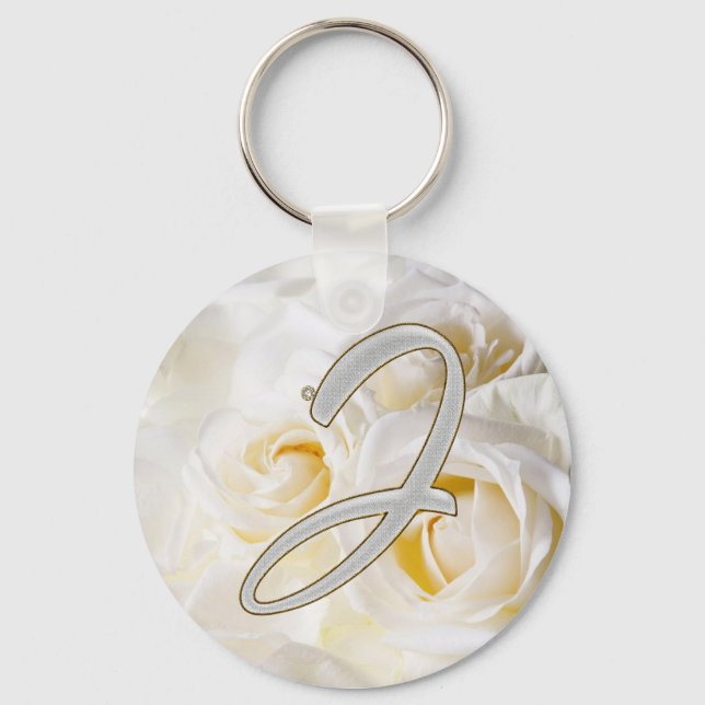 Diamond Bling J Keychain (Front)