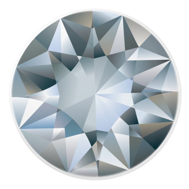 Diamond Bling Jewelry Elegant Jewel Chic Glam Ceramic Knob (Front)