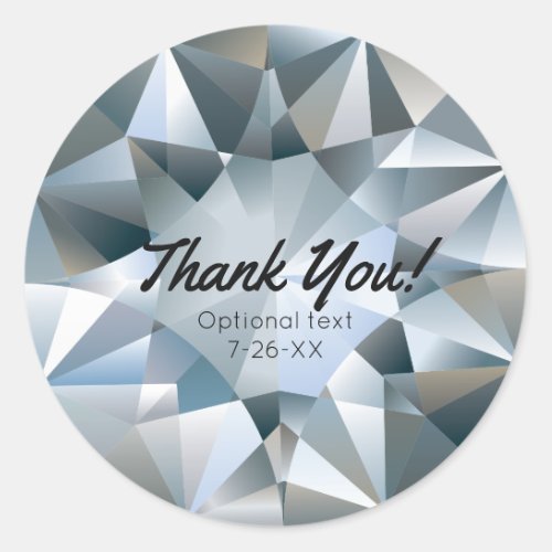 Diamond Bling Jewelry Elegant Jewel Party Classic Round Sticker