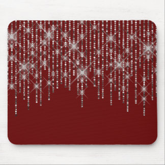 Diamond Bling on Maroon Mouse Pad